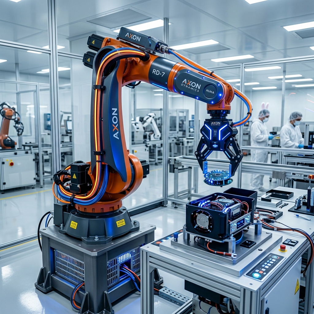 Futuristic automated industrial machinery